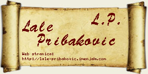 Lale Pribaković vizit kartica